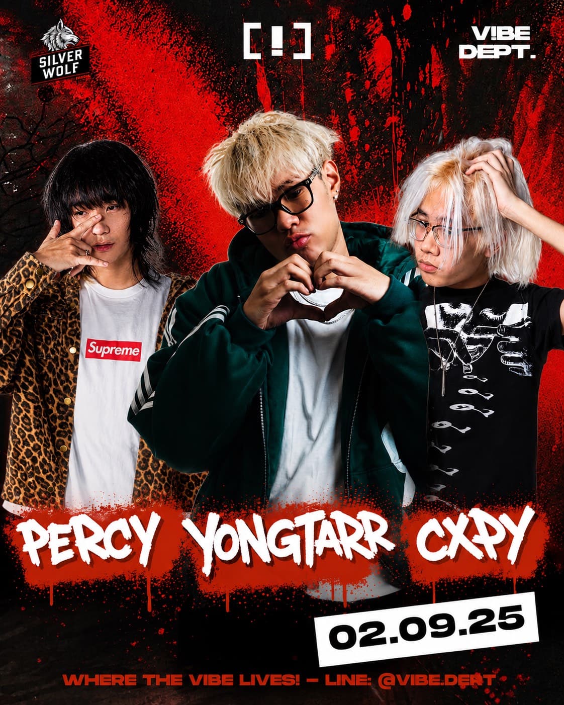 โปสเตอร์คอนเสิร์ต Percy, YONGTARR และ CXPY
